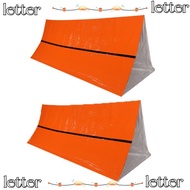 LETTER 2 Pcs Emergency  Shelter Tent, PE with Aluminum Coating Waterproof Emergency  Shelter, Durabl