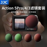 JJC Dajiang Action5 Pro/4/3Filter Suit Sports Camera CPL Black and Soft ND Neutral Density Filter Ac