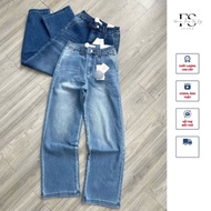 ZR648 Men's Jeans Loose Slanted Pockets High Waist Soft Stretch Jeans D.98-100, Leg 23-25cm