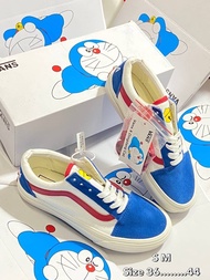 Doraemon x VANS OG Old Skool รองเท้าแวน โอลสูค โดเรม่อน สีแดง-น้ำเงิน พร้อมกล่อง LX White Blue Red
