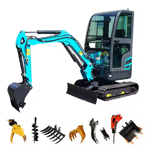 Customizable 1 Ton Diesel Mini Digger - Agricultural Multifunctional Excavator for Greenhouse Soil L