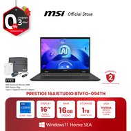 MSI NOTEBOOK PRESTIGE 16 AI STUDIO B1VFG-094TH | 16" QHD+ | Intel Core Ultra 7 | NVIDIA GeForce RTX 