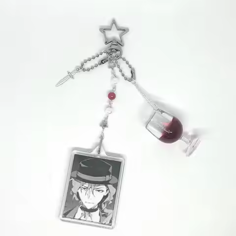 handmade Chuuya Nakahara Bungou Stray Dogs BSD inspired Keychain Anime Aesthetic