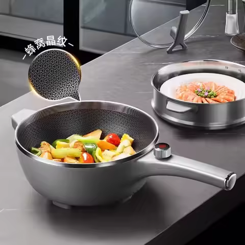 Supor electric wok household large-capacity honeycomb integrated non-stick pan multi-functional wok 