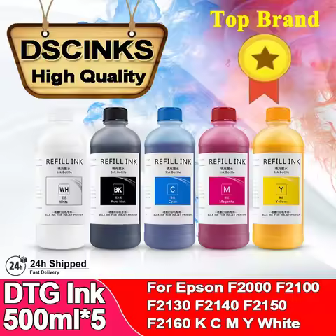 5PC 500ml DTG Textile Ink for Epson Sure color F1070 F2270 F3070 F2230 F2000 F2100 F2130 F2140 F2150