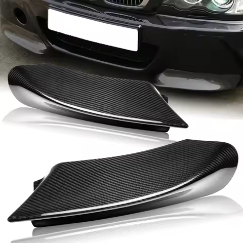 For 1999 2000 2001 2002 2003 2004 2005 2006 BMW E46 M3 CSL-Style Real Carbon Front Bumper Splitter S