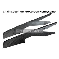 Y15 / Y16 Chain Cover Carbon Cover Rantai Yamaha Y16ZR Y15ZR Chain Cover CARBON HONEYCOMB CF