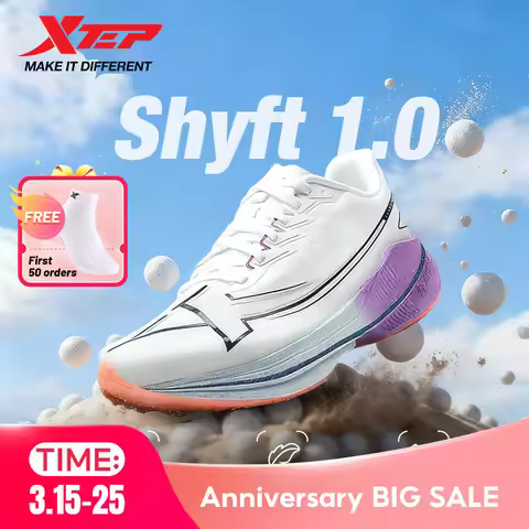 Xtep Shyft 1.0 Professional Running Shoes For Men 2025 Summer Marathon Shock Absorbing Carbon Plate 