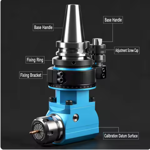 BT30/BT40 90 Degree Angle Head ER20/ER25 5000rpm 0.005mm Precision CNC Milling Tool Holder ATC