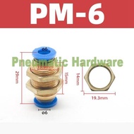 6 mm Pneumatic Fitting Push to Connect Bulkhead Union Push In 6mm KG36