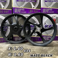 SPORT RIM 14 EGO KAYAMA EG101 BLACK 5 BATANG KAKI EGOS EGO S 1.4X1.6 140X160
