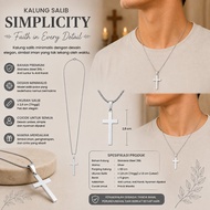 TITANIUM CROSS NECKLACE (CRUX) CROSS NECKLACE/ Wanita CATHOLIC CHRISTIAN MEN'S CROSS NECKLACE/