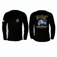 Chana barca long-sleeved screen-printed t-shirt, cool unisex distro t-shirt