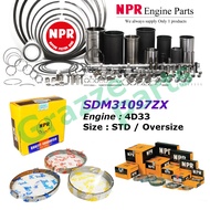 NPR Piston Ring Set SDM31097ZX for Mitsubishi Truck Lorry Bus Canter 4.2 4D33 (108.0mm)