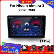Car Radio Multimedia Player GPS Navigation For Nissan Almera 3 2012 -