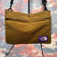 90% new 日版 The North Face Purple Label sling bag shoulder bag by nanamica Brown corduroy bag TNF紫標 淺啡色燈芯絨斜揹袋 小物袋