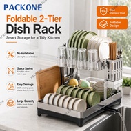PACKONE Stainless Steel Rak Pinggan Mangkuk Kitchen Organizer Rak Pinggan Dish Rack Storage Rack