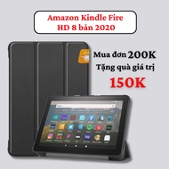 Amazon Kindle Fire HD 8 Leather Case 2020 version supports Smart Cover (Random color)