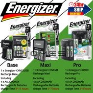 [ORIGINAL] ENERGIZER RECHARGEABLE POWERPLUS 2000MAH / 700MAH BATTERY 2AA / 4AA / BASE CHARGER / MAXI