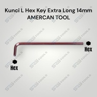 AMERICAN TOOL 8957500 Extra Long 14 mm L Key / Hex Key 14mm Long L Key