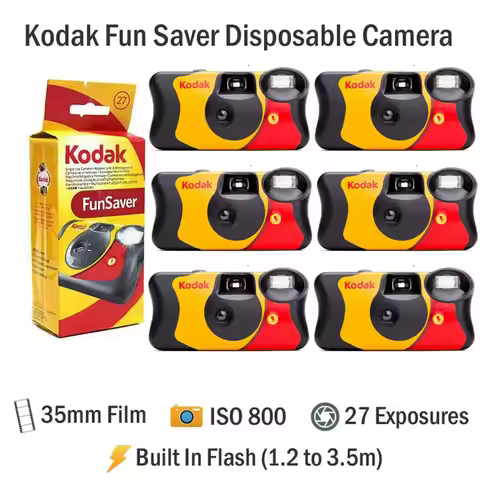 FunSaver With Flash (Sliding Switch) Kodak 39 Exposures 800 Degree FunSaver New 27 Sheets Kodak Disp