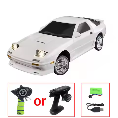 Toys LDRC Drift Car Mini 1/18 RX7 LD1802 RC Racing Car RWD Gyroscope Wireless Control Electric Vehic