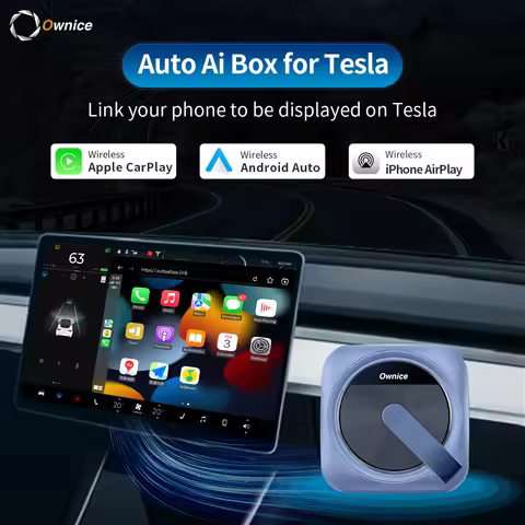 For Tesla Model 3 Y X S Wireless CarPlay Adapter Dongle No SIM Card Auto Ai Box Link Phone for Spoti