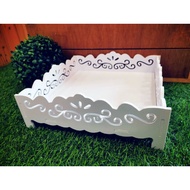 WOODEN TRAY STAND HANTARAN WHITE DULANG KAYU PALLET