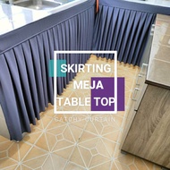 Jenis Berpinggang Langsir Kabinet Dapur Skirting Meja Table Top Sinki Cabinet Curtain Banquet Murid Guru Kelas Sekolah Pelekat Velcro