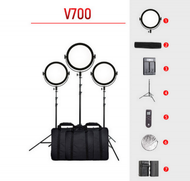 Others - 專業LED補光燈-V700三燈套裝+電池