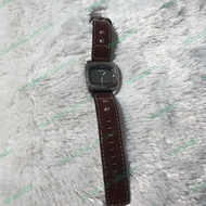 Jam tangan vintage Fossil Big tic AM 3778 Dark Brown