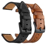 for Garmin Vivoactive 4S Bands, 18mm Geniue Leather Watch Bands for Garmin Venu 2S/Forerunner 255s/2