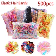 [Cutewomen2020] 500pcs/bag Children's Colorful Leather Rib Hair Rope Headpiece Strong Pull Constant 