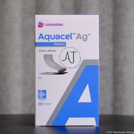 Aquacel Ag+ Ribbon 2x45 cm สำหรับแผลโพรง (413571) (ราคาต่อ 1 แผ่น)