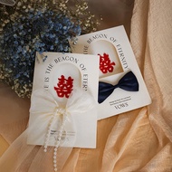 Wedding Vow Card Gift Oath Card Gift Oath Card Vow Card High-End Handmade Lace Groom Bride Marriage 