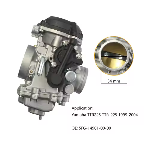 34mm Carburetor For Yamaha TTR225 XT225 1999-2004 Motorcycle Vergaser Carburador TTR-225 XT 225 5FG-