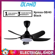 Alpha Cosa Xpress 40'' Ceiling Fan 5 Blades Xpress-5B/40 with Remote Control & LED Lights AC Motor X