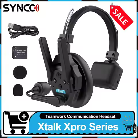 Synco Xtalk Xpro Series 2.4GHz Wireless Teamwork Communication Headset Real-time Monitor Single-ear