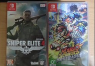 Switch Game 狙擊精英4 sniper elite4, mario strikers battleleague瑪利歐激戰前鋒 戰鬥聯盟