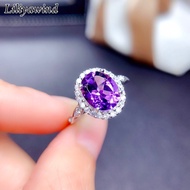 Liliyawind Amethyst Peridot Ruby Garnet Zircon Ring for Women Jewelry Party Banquet