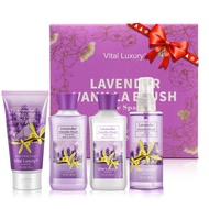 Vital Luxury Bath & Body Kit, 3 Fl Oz, Ideal Skincare Gift Home Spa Set, Includes Body Lotion, Showe