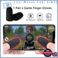 1 Pair (Left + Right) Mobile Game Finger Glove Sleeve Breathable Non-Slip Touch Screen Sensitive Joystick Sweatproof