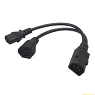 SUN C14 to C13+NEMA 5-15R Y Splitter Power Cord Cable for Notebook Laptops Cord
