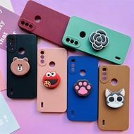 MOTO E7 Power / E7i Power / Lenovo K13 TPU Silicone Casing Cover Case with Cartoon Ring Stander
