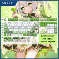 Genshin Impact Nahida Keycaps Cherry Profile Lesser Lord Kusanali Anime PBT Dye Sub Mechanical Keyboard Keycap Set