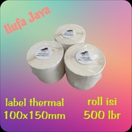 Thermal STICKER LABEL 100x150 A6 SEND LABEL ON LINE / BARCODE - ROLL 500 PCS