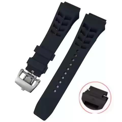 High quality soft silicone strap for Richard Mille RM53/055/011/050 men's waterproof and sweat proof