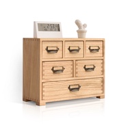 [特價]【桐趣】袖珍博物館三層6抽實木收納櫃-桌上型
