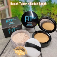 COD/ Maybelline Fit Me Loose Powder + Powder / Bedak Tabur dan Foundation Padat/Bedak Basah / Bedak 