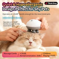 Cat Toys Electric Cat & Dog Head Massager Machine 96Nod 3 Speed ​​IPX6 Waterproof with 4 Soft Silico